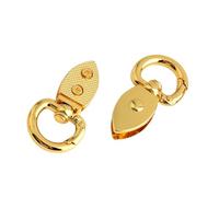 XIAOQENAN 2Pcs Practical Spring Loaded Clasp Metal Strap Connector Vintage Hardware For Customizable Bag Designs Practical Bag Hardware Clasp