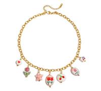 XIAOQENAN Adjustable Ceramic Pearls Necklace With Sturdy Stainless Steel Chain Elegant Jewelry Gift Stainless Steel Ceramic Necklace
