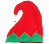 XIAOQENAN Adult Hat With Bells For Holiday New Year Red And Green Christmas Symbol Red And Green Hat With Bells Pendant