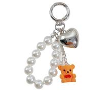 XIAOQENAN Bear Beaded Rings Pendant Fashion Bag Accessory Cartoon Holder Bag Pendant Suitable For Handbags And Wallets Elegant Ornament