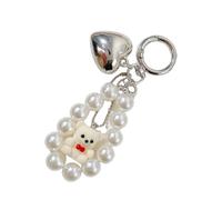 XIAOQENAN Bear Beaded Rings Pendant Fashion Bag Accessory Cartoon Holder Bag Pendant Suitable For Handbags And Wallets Elegant Ornament