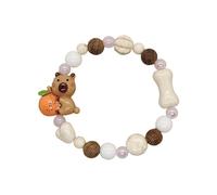 XIAOQENAN Ceramic Bear Modern Youthful Jewelry Matching Valentines Anniversaries Skin Friendly Accessory Playful Bear Charm