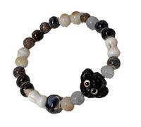 XIAOQENAN Colorful Beaded Ceramic With Dog Charm Comfortable Adjustable Length Wristchain Handmade Wristband Ornament Women Bracelets