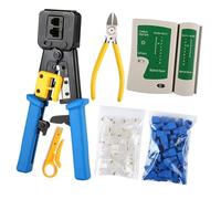 XIAOQENAN Electrical Ratcheting Crimper Networking ToolWith Quick Changes Jawing For Insulated Terminals Open Barrels Connectors