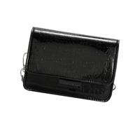 XIAOQENAN Elegant Glossy Shoulder Bag With Chain Strap Trendy Women PU Leather Crossbody Bags Satchel For Travel Or Daily Use Trendy Square Shoulder Bag