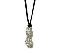 XIAOQENAN Exquisite Peanut Necklace With Black Cord Peanut Neck Jewelry Everyday Wear Necklace Alloy Texture For Everyday Wear