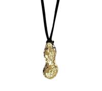 XIAOQENAN Exquisite Peanut Necklace With Black Cord Peanut Neck Jewelry Everyday Wear Necklace Alloy Texture For Everyday Wear