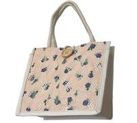 XIAOQENAN Fashion Fabric Bag Bag With Flower Pattern Top Handle Bags Casual Textbook Handbag For Fashion Women Women's Top Handle