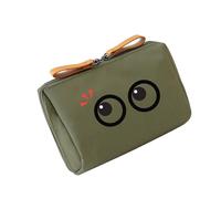 XIAOQENAN Funny Nylon Makeup Pouches Multi Compartment Handheld Travel Cosmetic Bag Contemporary Storage Case For Women Men Unisex Makeup Bag