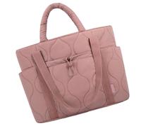 XIAOQENAN Hand Bag For Womens Puffer Hand Bag With Zippers Travel Essential Quilted Shoulder Large Purse For Casual Work Quilted Travel