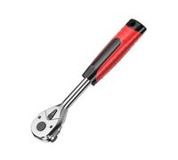 XIAOQENAN Heavy-Duty Ratcheting Spanner Wrench Full-Turn Leverage Design Hardened Steel Construction for Secure Fastener Repair 1/4 3/8 Inch Drive Telescopic Ratchet Spanner