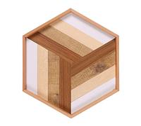 XIAOQENAN Hexagon Dice Tray Storage Box Board Game RPG Dice for Wallet Coin Tray Desktop Storage Wooden Dice Tray Case