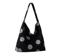 XIAOQENAN Modern Roomy Dot-Design Women's Work Tote Washable Canvas Shoulder Bag With Organizational Pockets & Lightweight Carryall Stylish Korean Women's Handbag