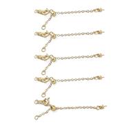 XIAOQENAN Multipurpose Sturdy Brass Lobster Clasp Extending Adjustable Length Chain Accessory For Fishing And Camping Gears Multipurpose Compatible Extender