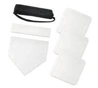 XIAOQENAN Portable Baseball Base Set Rubber Throw Down Bases and Home Plate for Outdoor Training and Youth League Practice Throw Down Baseball Softball Bases Set