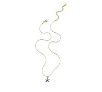 XIAOQENAN Sea Themed Sea Star Necklace Trendy Pendant Neckchain Stainless Steel Jewelry For Casual Outfit Or Gift Giving Lightweight Neck Chain