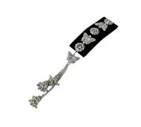 XIAOQENAN Silver Hair Clip with Flowing Tassels and Detailed Butterfly and Rose Alloy Jewelry Ornament for Stylish Women Alloy Hairpin