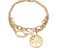 XIAOQENAN Sophisticated Pearls Jewelry Stylish Trees Of Life Pearls Stylish Wrist Chain Charm For Modern Women Nature Inspired Jewelry