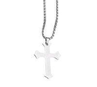 XIAOQENAN Spanish Scripture Crosses Necklace Symbolizing Faith And Protective Alloy For Daily Wear Or Religious Ceremonies Fashionable Religious Accessory