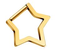 XIAOQENAN Star Shaped Nose Rings Accessory Youthful Five Point Star Nose Ornament Piercing Body Studs For Stylish Occasions Fashionable Piercing