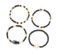 XIAOQENAN Stretchable Seashells Bracelets Stackable Beach Jewelry Ceramic Fish Bead Design Handmade Hot Day Wristband Accessories Stackable Bracelets