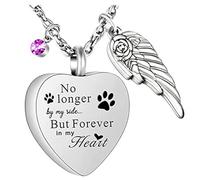 XIAOQENAN Sturdy Stainless Steel Heart Wing Locket Necklace For Ashes Or Perfumes Sentimental Keepsakes For Memories Daily Use Heart Shaped Wing Locket