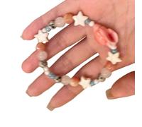 XIAOQENAN Stylish Star Conch Beaded Ceramic Glass Beads Lightweight Wrist Accessories Holiday Jewelry Gift Conch Charm