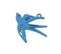 XIAOQENAN Stylish Swallow Shape Charm With Hollow Design Premium Alloy Materials Jewelry Component For Accessory Creation Versatile Keychain Charm