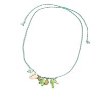 XIAOQENAN Summers Seashells Starfishes Ceramic Pendant Necklace With Bright Colorful Rope Chain Adjustable For Women Holiday Jewelry Trendy Marine Life Necklace