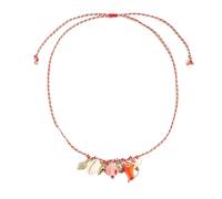 XIAOQENAN Summers Seashells Starfishes Ceramic Pendant Necklace With Bright Colorful Rope Chain Adjustable For Women Holiday Jewelry Trendy Marine Life Necklace