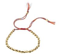 XIAOQENAN Tibetan Buddhist Lucky Rope Hand-Woven Copper Bead for Protection Good Luck Success Amulet Necklaces for Women Silver