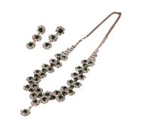 XIAOQENAN Vintage Styles Sunflowers Stackable Necklace Earrings Set Women Special Occasion Jewelry For Parties Gatherings Crystal And Cubic Zirconia Necklace Earrings Set