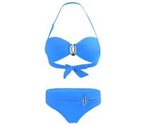 XIAOQENAN Women Bandeau Swimwears With Neck Strap Back Tie Ladies Low Waist Thong Bathing Suit Set Halterneck Thong Swimsuit Set Chlorine Resistant Swimwears