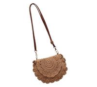 XIAOQENAN Women's Handwoven Crossbody Handbag Summers Beach Shoulder Handbag Cotton Crochet Woven Handmade Purse Bag Beach Bag