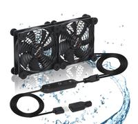 xiaoqijia Quiet Dual 120mm Fan with 10 Speed USB 5V Fan DC 12V Fan Gaming PC Fan Portable Cooling Fan for Tablet TV Receiver Router DVR Xbox Computer Cabinet Component Cooling