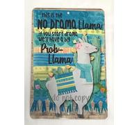 XIAOQIU Armed Forces Day No Drama Llama Prob-Llama Colorful Metal Sign Love Llamas Alpacas 12X16 Aluminum Home Decor Funny Novelty Kitchen Bar Club Garage Garden Farm Wall Art Tin Signs 12X16 Inch