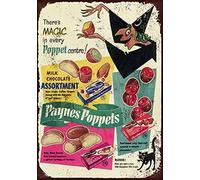 XIAOQIU Paynes Poppets Sweets Metal Sign 8x12 Inch Wall Decor Retro Tin Sign