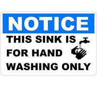XIAOQIU Tin Signs OSHA Notice Hand Washing Sink Only Sign Aluminum Metal Sign Hand Washing Sink Sign Bathroom Sign 8x12 Inches