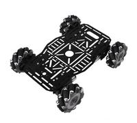XiaoR Geek 4WD Omnidirectional Robot Car Chassis Kit with 68mm Mecanum Wheels, TT Motor, Aluminum Alloy Metal Platform for Arduino/Raspberry Pi, STEM Educational Robotics DIY Kit