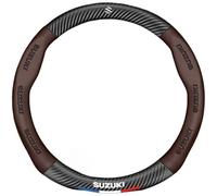 XIAOSAXIAODE Car Steering Wheel Cover for Suzuki Jimny Hard-top 2012 2013 2014 2015 2016 2017 2018, Soft Leather, Anti Slip Carbon Microfiber, Car Accessories Interior, Car Accessories for Women Men.