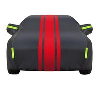 XIAOSAXIAODE Extra Thick Oxford Fabric Car Cover with Cotton Lining, for Volkswagen ID.Buzz LWB 2023-2025 Cars, Left Side Door Access, Waterproof, UV Proof,Black-red