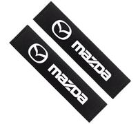 XIAOSAXIAODE Leather Seat Belt Shoulder Pads for Mazda CX-3 2022 2023 2024 2025 Cars, 2 Pack Premium Strap Covers, Soft Seatbelt Protector Cushion Pair,Black