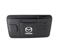XIAOSAXIAODE Multifunction Car Sun Visor Bag, Compatible with Mazda2 2003 2004 2005 2006 2007 2008 2009 2010, Car Registration Holder, CD Card Storage Pocket, Case Sun Visor, Glasses Storage,Black