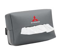 XIAOSAXIAODE PU Leather Car Tissue Box, for Mitsubishi Montero 3 doors 2006 2007 2008 2009 Cars, Multifunctional Sun Visor Tissue Box, Headrest Car Tissue Box,hanging Tissue Box for Car Vehicles,Grey
