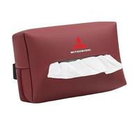 XIAOSAXIAODE PU Leather Car Tissue Box, for Mitsubishi Montero/Shogun SWB 2004 2005 2006 Cars, Multifunctional Sun Visor Tissue Box, Headrest Car Tissue Box,hanging Tissue Box for Car Vehicles,Red