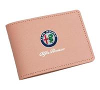 XIAOSAXIAODE Stylish Leather Driver’s License Holder with Photo Window, for Alfa Romeo Giulia GTA 2020 2021 2022 2023 2024 2025 Car, Driving License Cover, ID Card Protector, Auto Accessories,Pink
