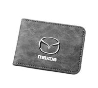 XIAOSAXIAODE Stylish Leather Driver’s License Holder with Photo Window, for Mazda 2 2008 2009 2010 2011 2012 2013 2014 Car, Driving License Cover, ID Card Protector, Auto Accessories,Grey