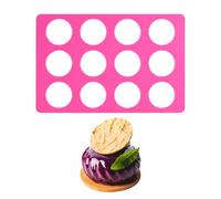 XiaoShenLu 3D Hollow Out Lace Mold Round Shape Chocolate Mold Silicone Mould Sugarcraft Cake Decorating Tool for DIY Dessert Decoration, Diameter 5cm