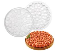 XiaoShenLu Silicone French Mousse Cake Molds, 3D Bakeware DIY Chocolate Soap Candle Mold, 8 Inches Round Bubble