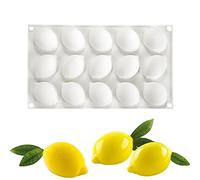 XiaoShenLu Silicone Mousse Cake Moulds 3D Baking Moulds DIY Soap Candle Mould 15 Holes Lemon